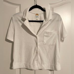 C&C California Womens Terry Cloth Top
